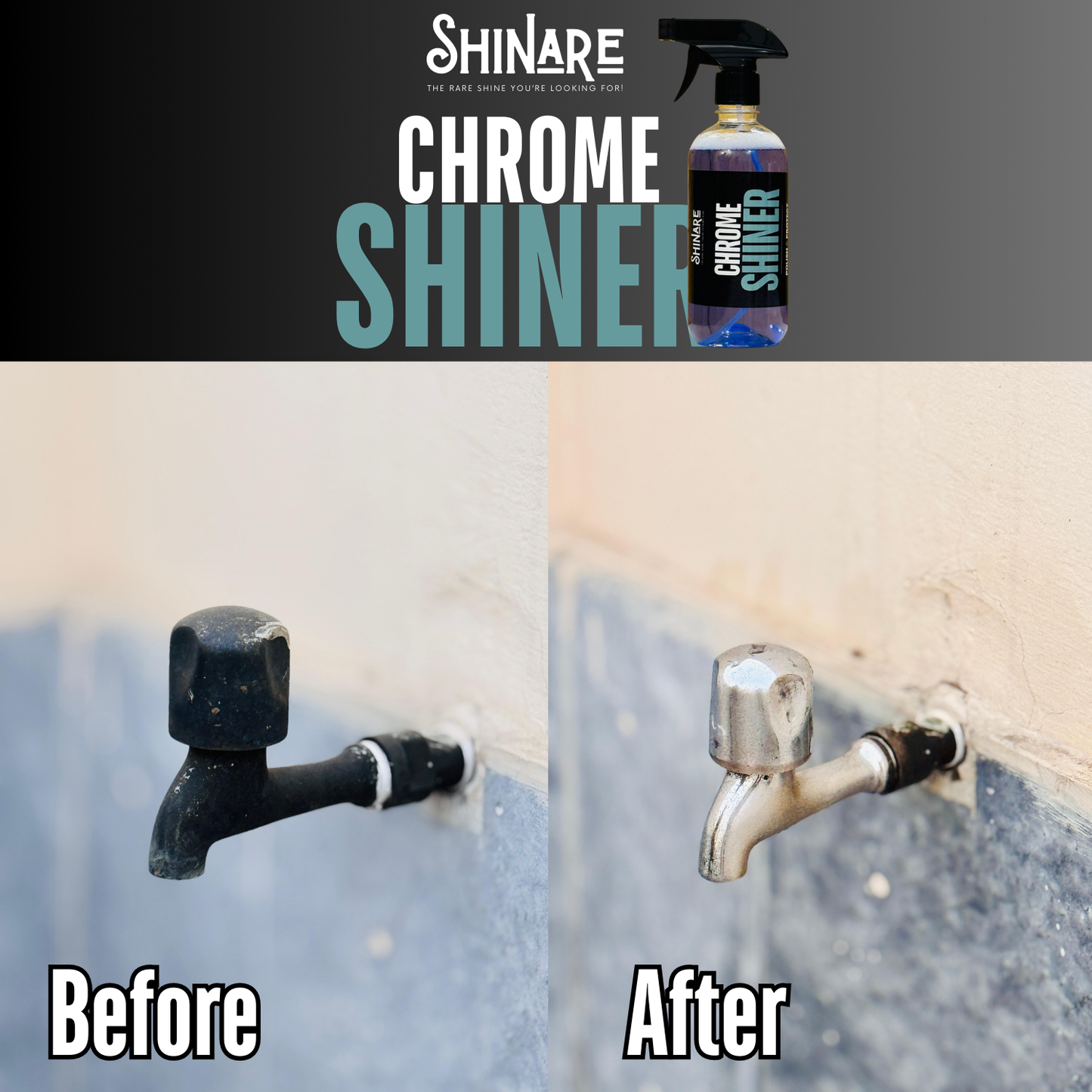 Premium Chrome Shiner with Kit 500ml | Shinare
