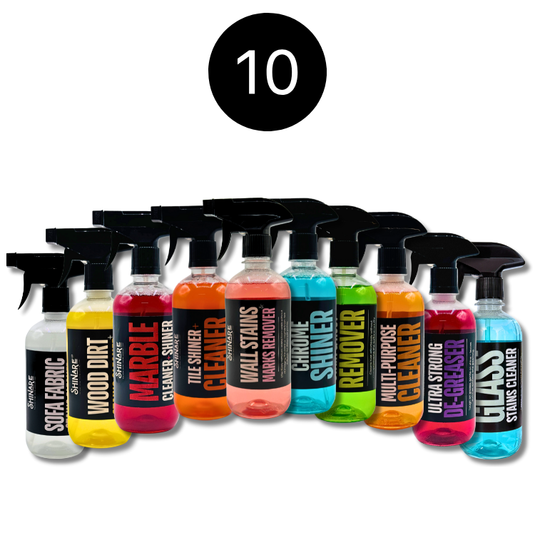 Bundle of 10 Chemicals with 10 Kits 500ml Each | Shinare